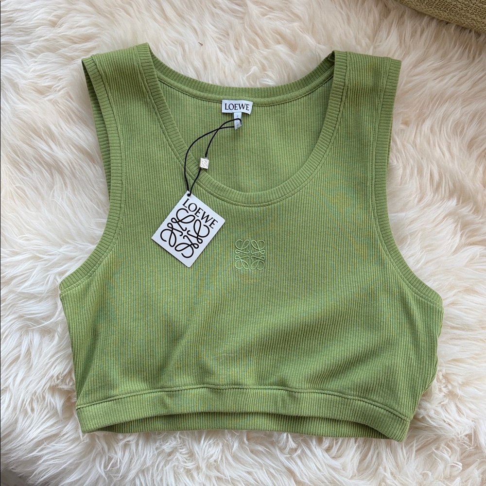 Loewe Olive Green Crop Top